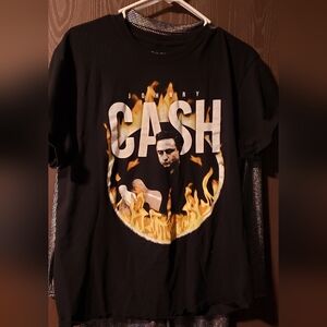 Johnny Cash Graphic Tee - Black Size L